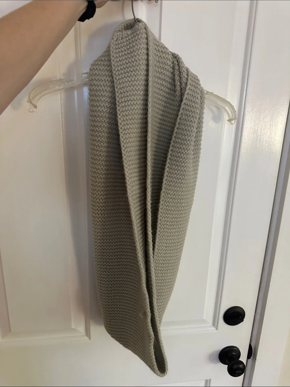 bp Soft Knit Infinity Scarf in Light Gray/cream
